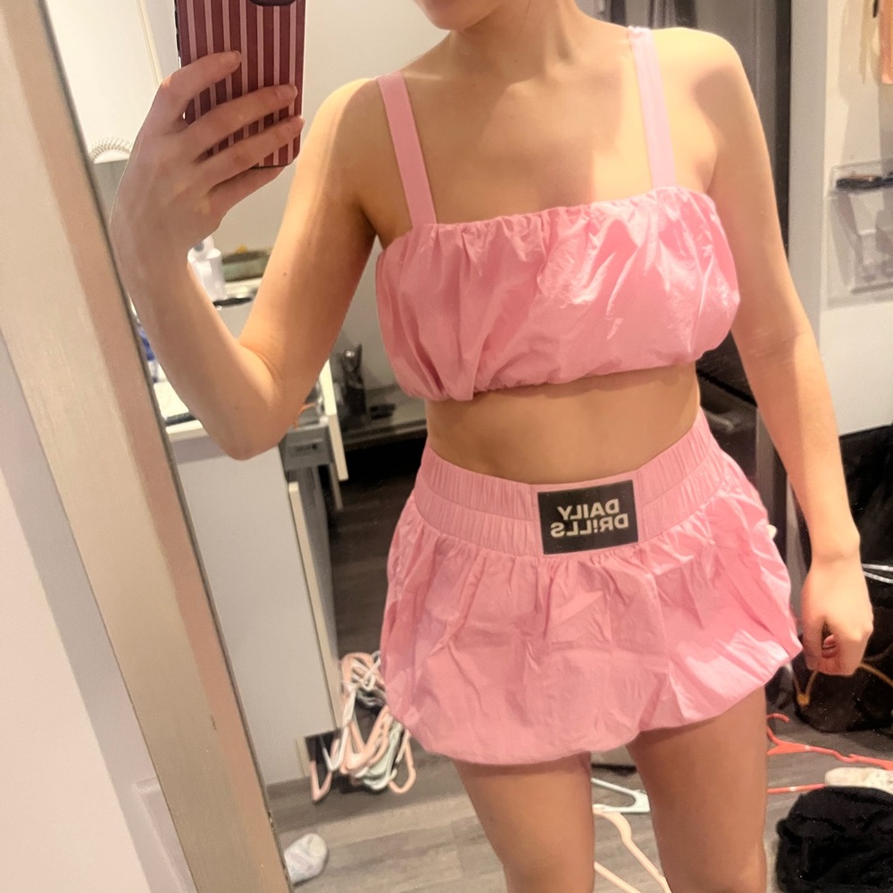 Daily Drills Pink Two-Piece Set